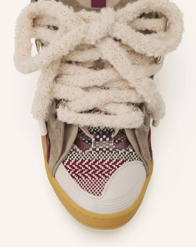 Curb Suede Sneakers med mesh-skosnören Curb Suede Sneakers med mesh-skosnören