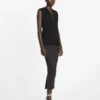 Jersey-top med djup urringning Jersey-top med djup urringning
