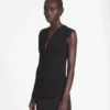 Jersey-top med djup urringning Jersey-top med djup urringning