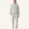 Joggingbyxor i bomullsfleece och kashmir Joggingbyxor i bomullsfleece och kashmir