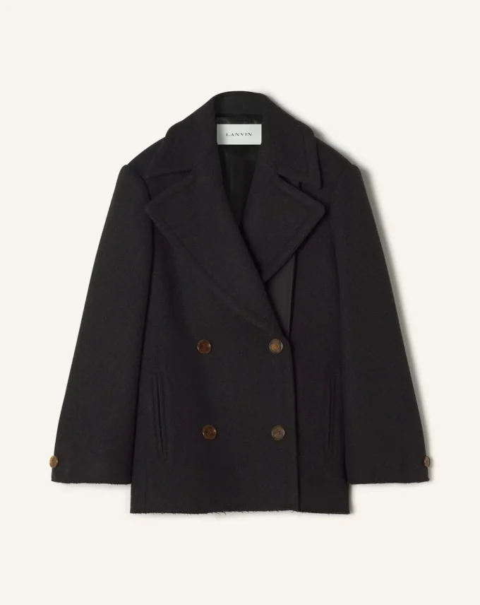 Kort peacoat i ull Kort peacoat i ull
