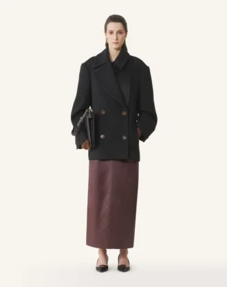 Kort peacoat i ull