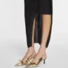 Lanvin Bow Slingback Pumps i krackelerat metalliskt läder Lanvin Bow Slingback Pumps i krackelerat metalliskt läder