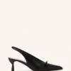 Lanvin Bow Slingback Pumps i läder Lanvin Bow Slingback Pumps i läder