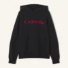 Lanvin broderad bomullshuvtröja Lanvin broderad bomullshuvtröja