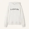 Lanvin broderad bomullshuvtröja Lanvin broderad bomullshuvtröja