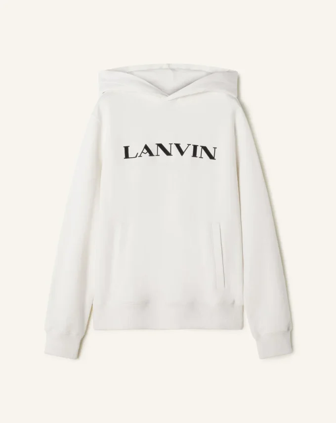 Lanvin broderad bomullshuvtröja Lanvin broderad bomullshuvtröja