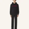 Lanvin broderad bomullshuvtröja Lanvin broderad bomullshuvtröja