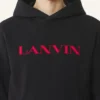 Lanvin broderad bomullshuvtröja Lanvin broderad bomullshuvtröja