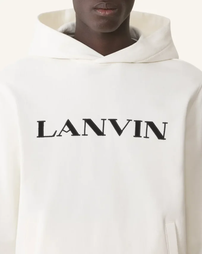 Lanvin broderad bomullshuvtröja Lanvin broderad bomullshuvtröja