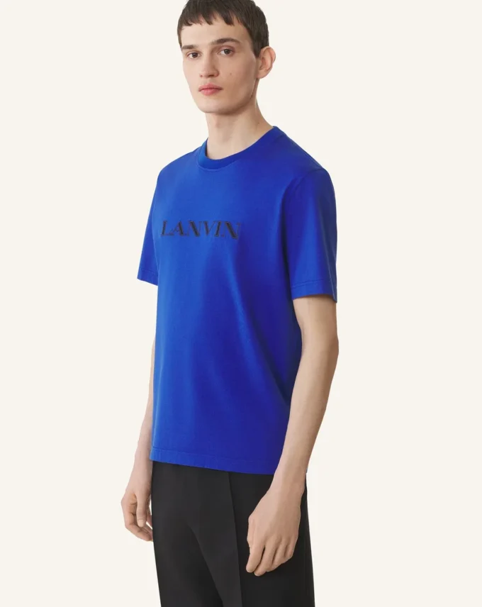 Lanvin broderad bomullst-shirt Lanvin broderad bomullst-shirt