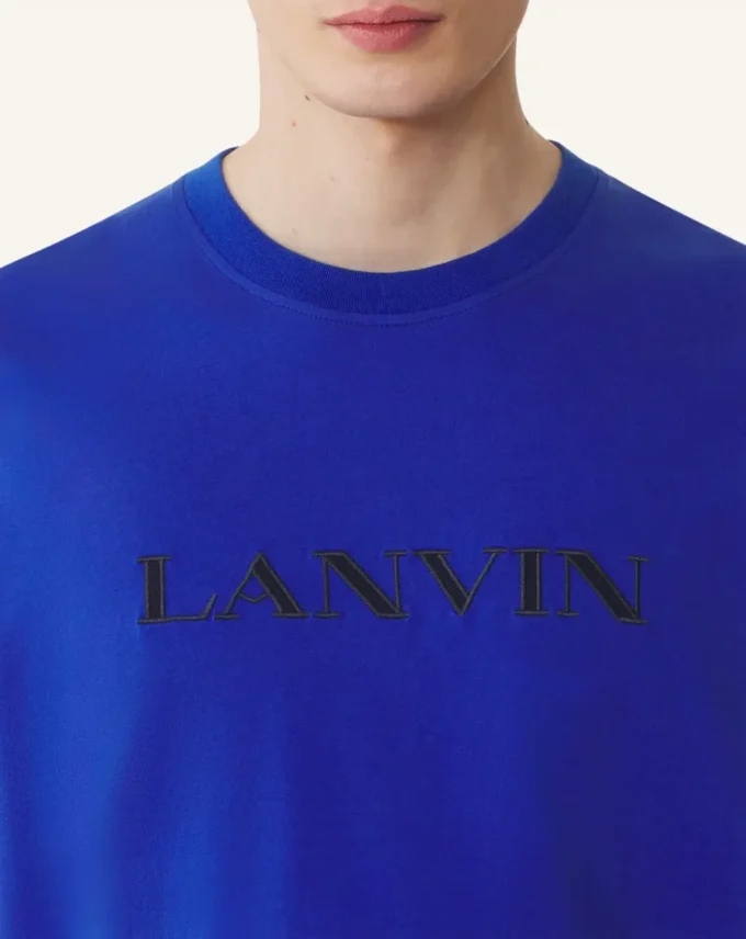 Lanvin broderad bomullst-shirt Lanvin broderad bomullst-shirt