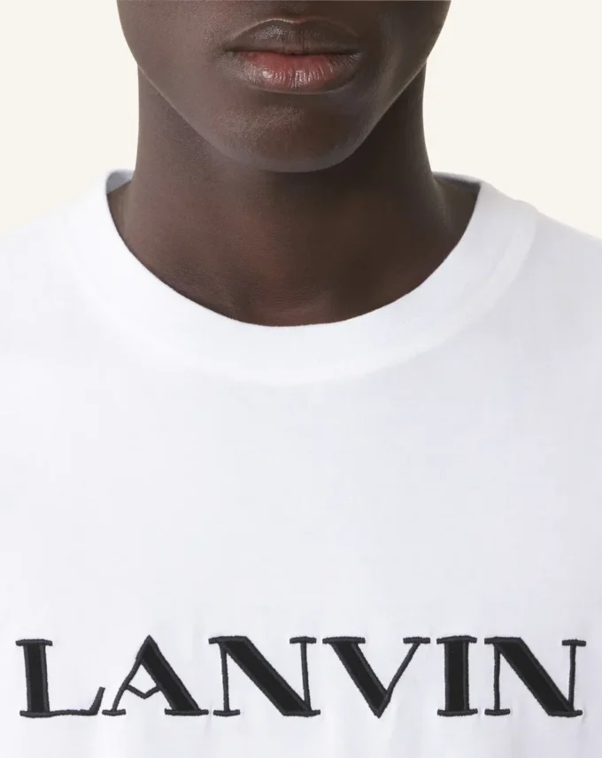 Lanvin broderad bomullst-shirt Lanvin broderad bomullst-shirt