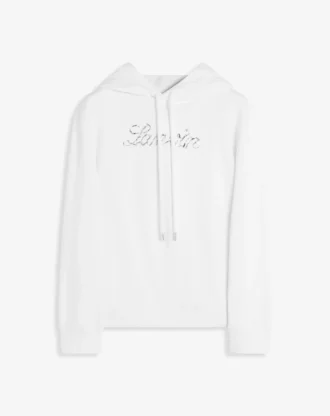 Lanvin-hoodie med broderade pärlor