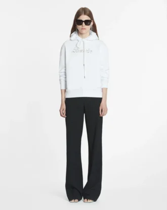 Lanvin-hoodie med broderade pärlor