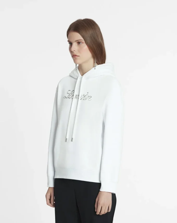 Lanvin-hoodie med broderade pärlor Lanvin-hoodie med broderade pärlor