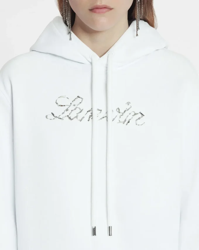Lanvin-hoodie med broderade pärlor Lanvin-hoodie med broderade pärlor