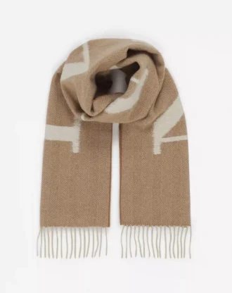 Lanvin signaturhalsduk i ull med fransar