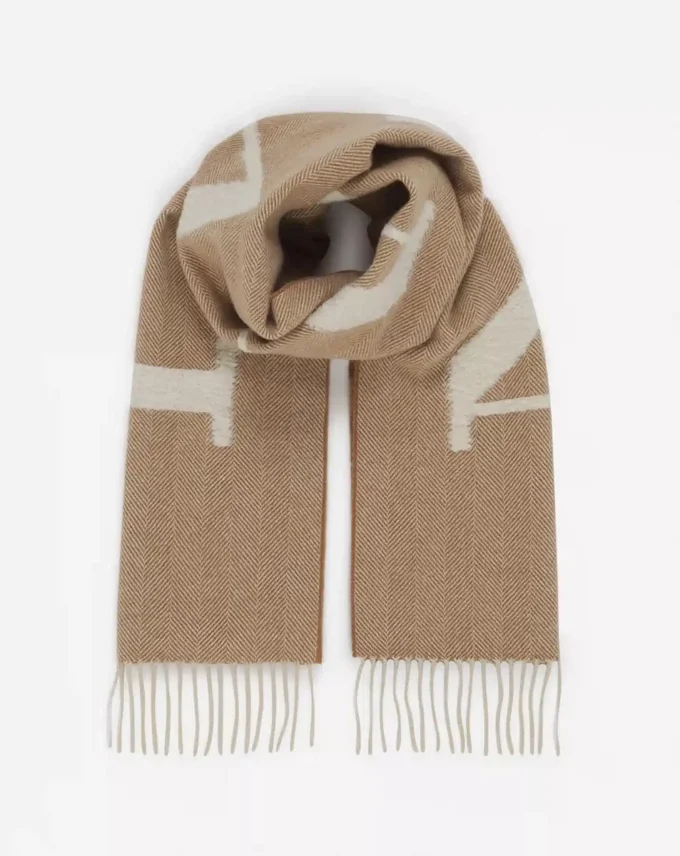 Lanvin signaturhalsduk i ull med fransar Lanvin signaturhalsduk i ull med fransar