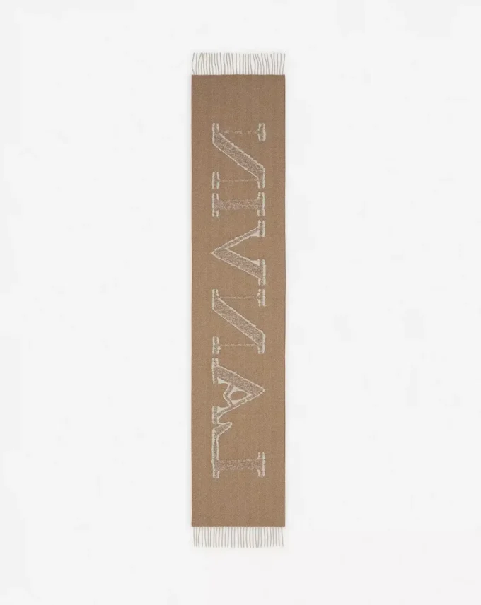 Lanvin signaturhalsduk i ull med fransar Lanvin signaturhalsduk i ull med fransar