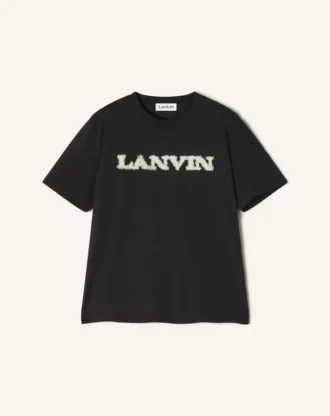 Lanvin T-shirt i shearlingbomull