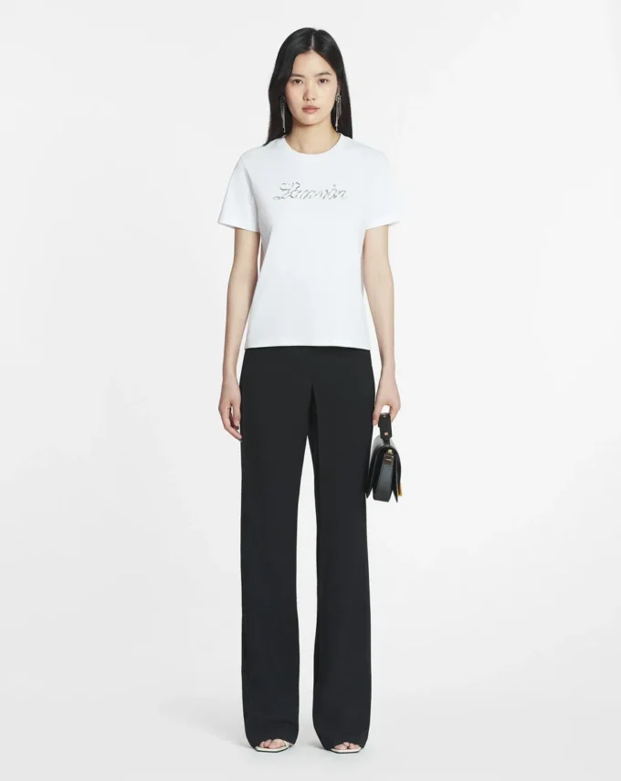 Lanvin T-shirt med broderade pärlor Lanvin T-shirt med broderade pärlor