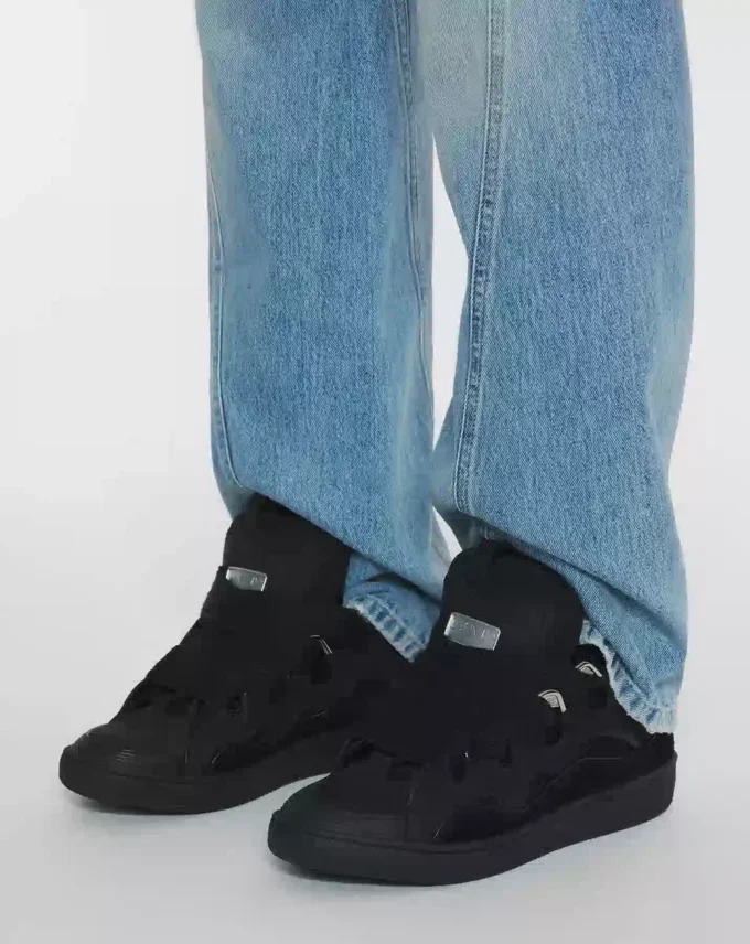 Läder Curb Sneakers