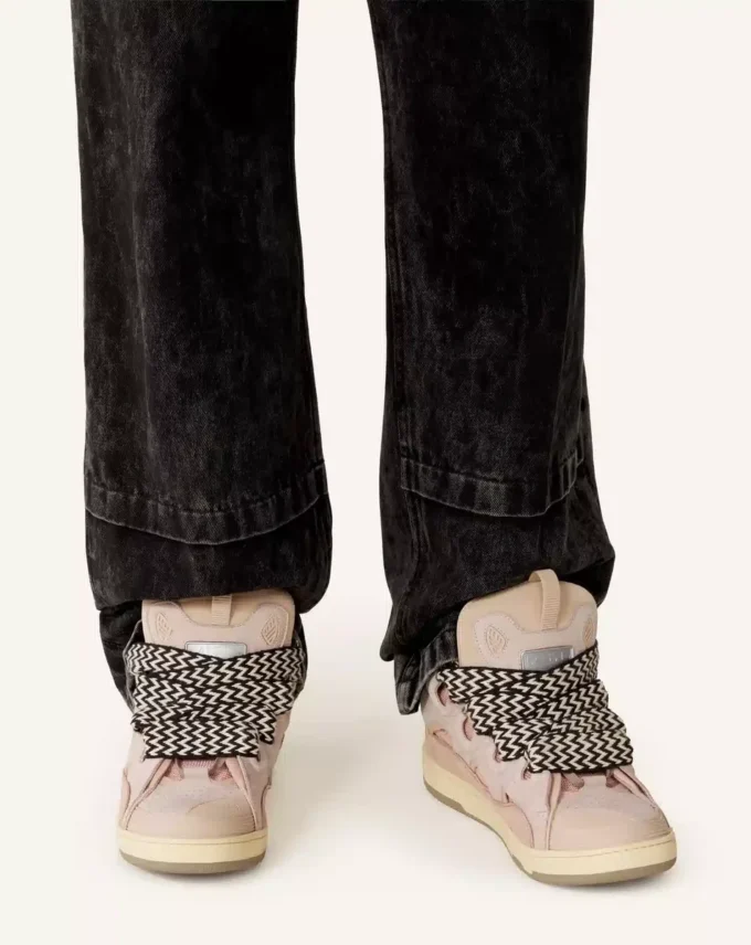 Läder Curb Sneakers