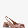 Läderballerinaskor med klack och slingback Läderballerinaskor med klack och slingback