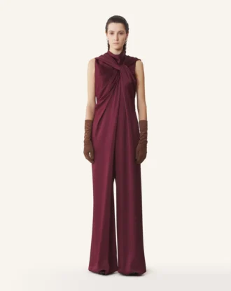 Lång jumpsuit i satin