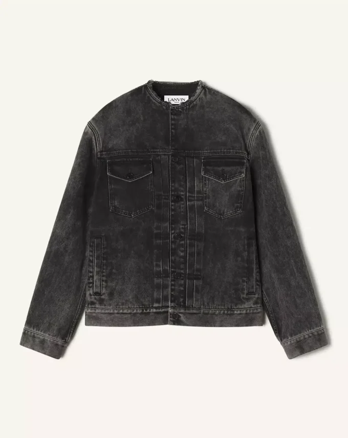Löst sittande tvättad jeansjacka Löst sittande tvättad jeansjacka