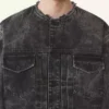 Löst sittande tvättad jeansjacka Löst sittande tvättad jeansjacka
