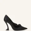 Midnight Step läderpumps med rosett Midnight Step läderpumps med rosett
