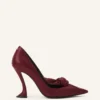 Midnight Step läderpumps med rosett Midnight Step läderpumps med rosett