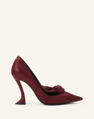 Midnight Step läderpumps med rosett Midnight Step läderpumps med rosett