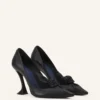 Midnight Step läderpumps med rosett Midnight Step läderpumps med rosett