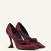 Midnight Step läderpumps med rosett Midnight Step läderpumps med rosett