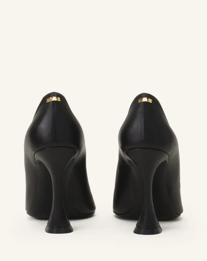 Midnight Step läderpumps med rosett Midnight Step läderpumps med rosett