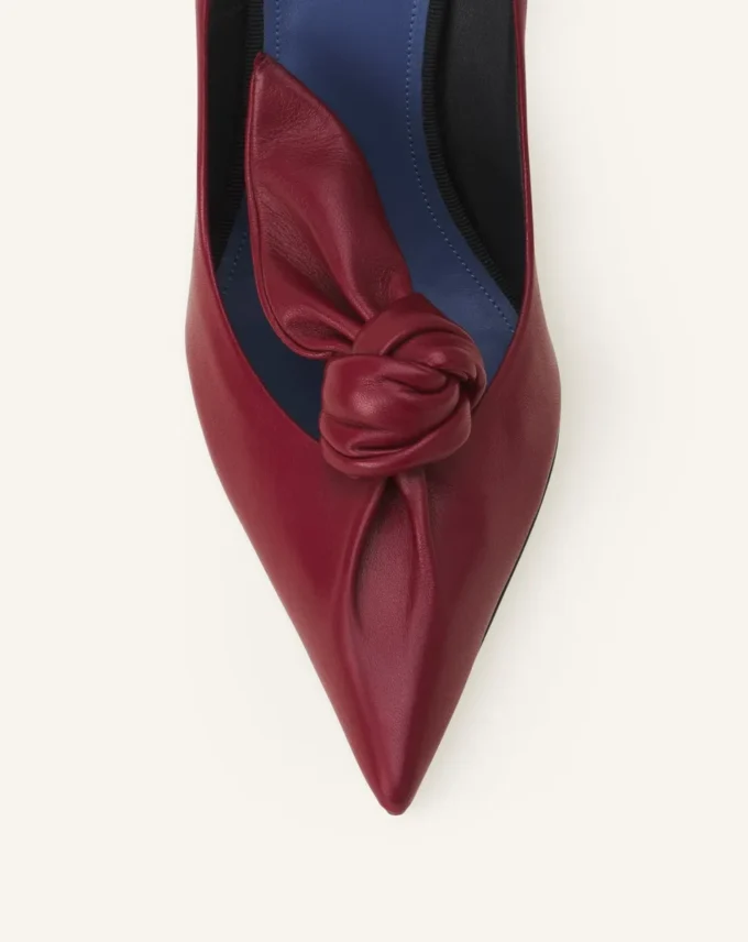 Midnight Step läderpumps med rosett Midnight Step läderpumps med rosett
