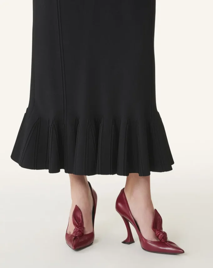 Midnight Step läderpumps med rosett Midnight Step läderpumps med rosett