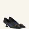 Midnight Step läderpumps med spänne Midnight Step läderpumps med spänne