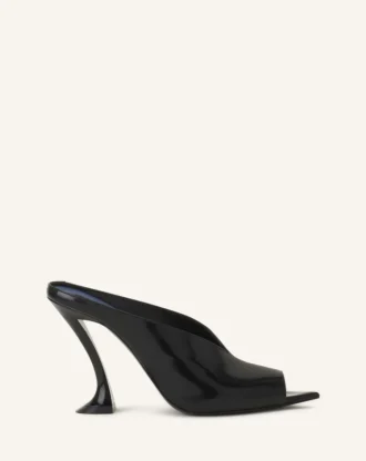 Midnight Step Mule i lackläder