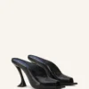 Midnight Step Mule i lackläder