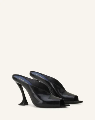 Midnight Step Mule i lackläder