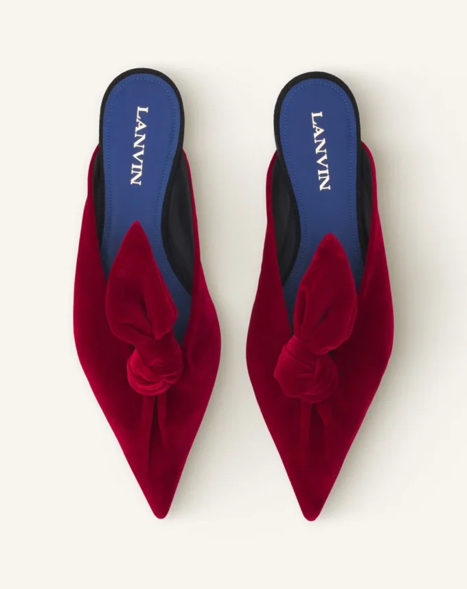 Midnight Step Velvet Bow Mule Midnight Step Velvet Bow Mule