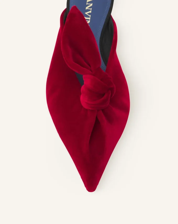 Midnight Step Velvet Bow Mule Midnight Step Velvet Bow Mule