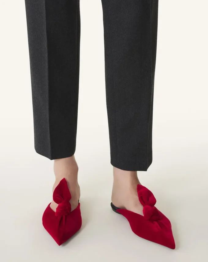 Midnight Step Velvet Bow Mule Midnight Step Velvet Bow Mule