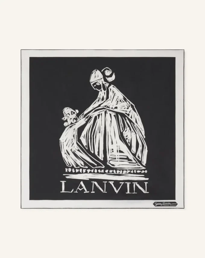 Mother & Child-silkescarf med tryck Mother & Child-silkescarf med tryck