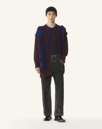 Oversized kofta i jacquard