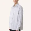 Oversized randig skjorta i bomullspoplin Oversized randig skjorta i bomullspoplin